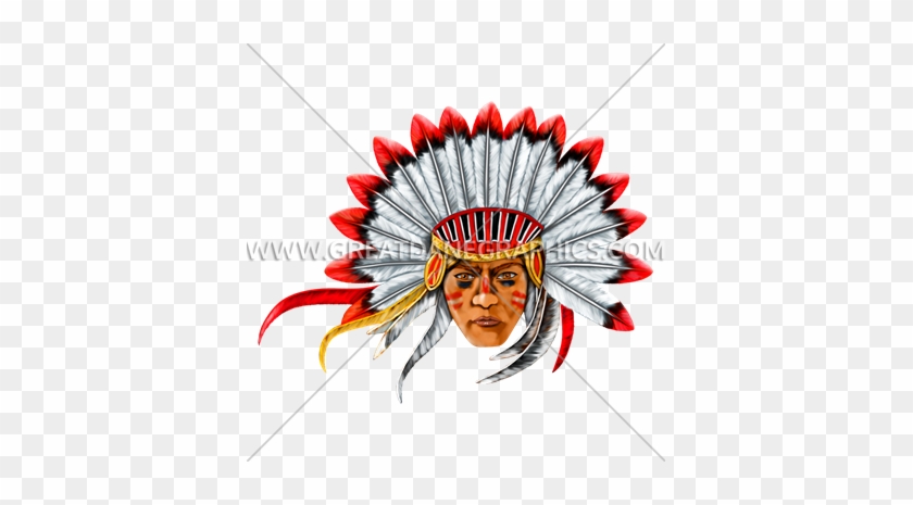 Indian Chief Head - Vector Graphics #392353