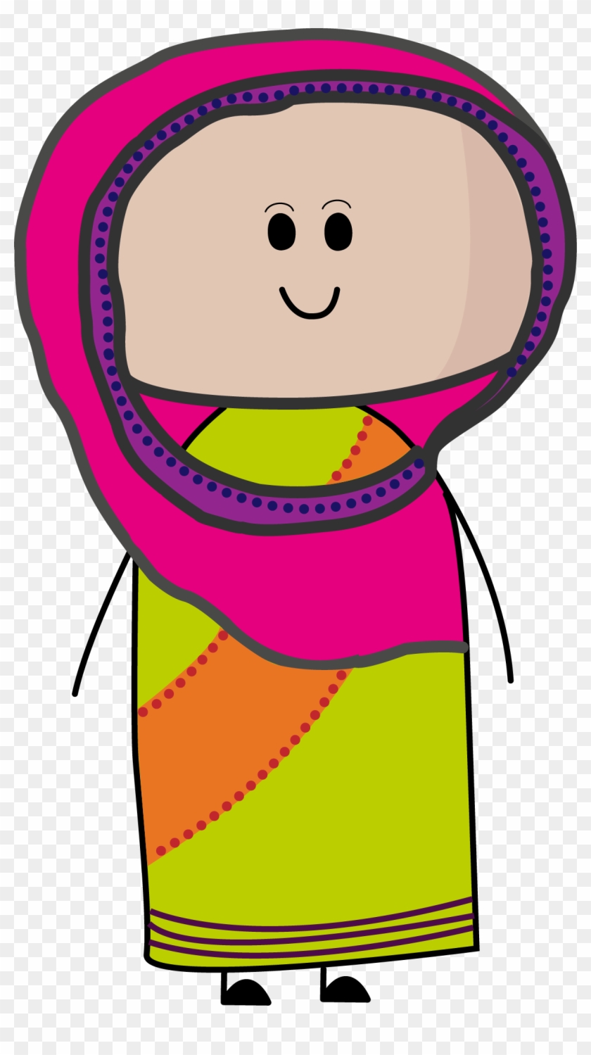 Cute Hindu Indian Clipart Character Vector Illustrated - Cute Hindu Indian Clipart Character Vector Illustrated #392381