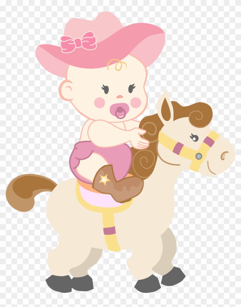 Baby Cowgirl Clipart - Baby Cowboy Clipart #392382
