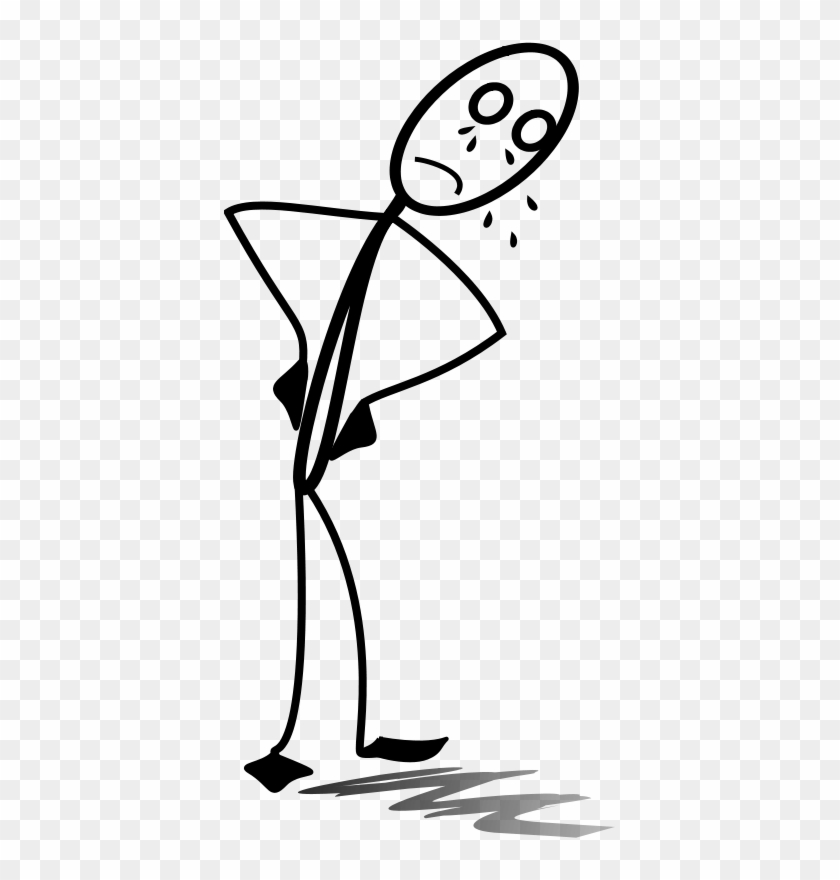 Similar Clip Art - Sad Stick Man Png #392480