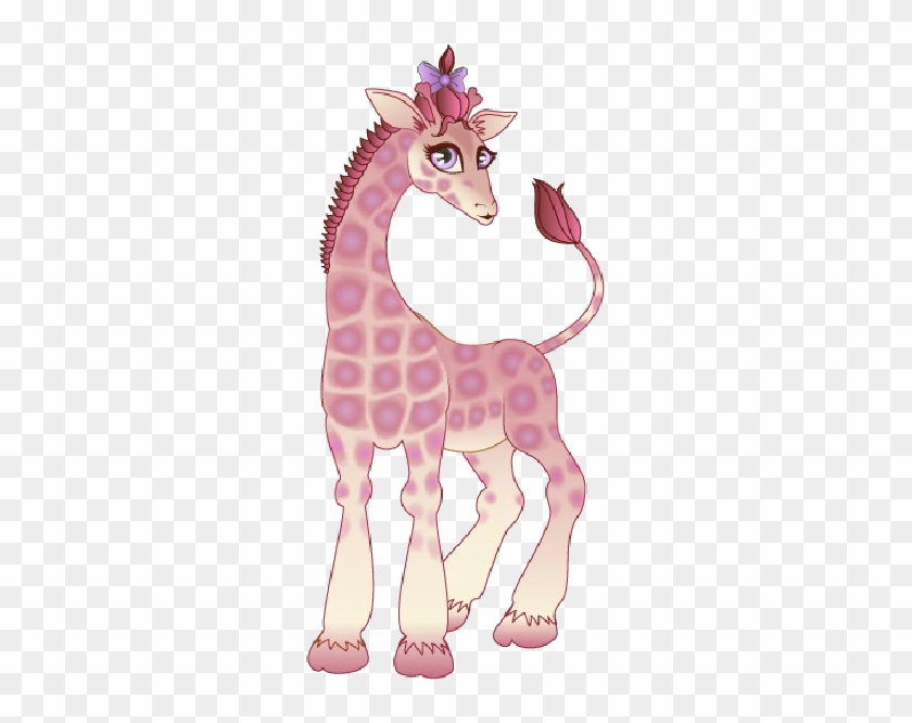 Pink Baby Giraffe Cartoons - Baby Giraffe Clip Art #392603