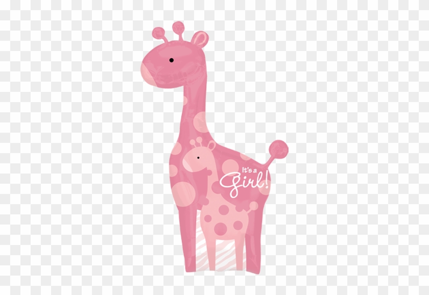 42 Mom Baby Pink Giraffes Supershape Foil Balloon - Pink Baby And Mom Giraffe #392612