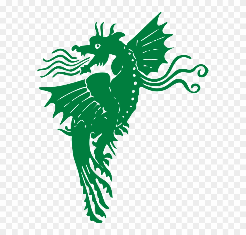 Cute Seahorse Cliparts 11, Buy Clip Art - Green Dragon Vector #392733