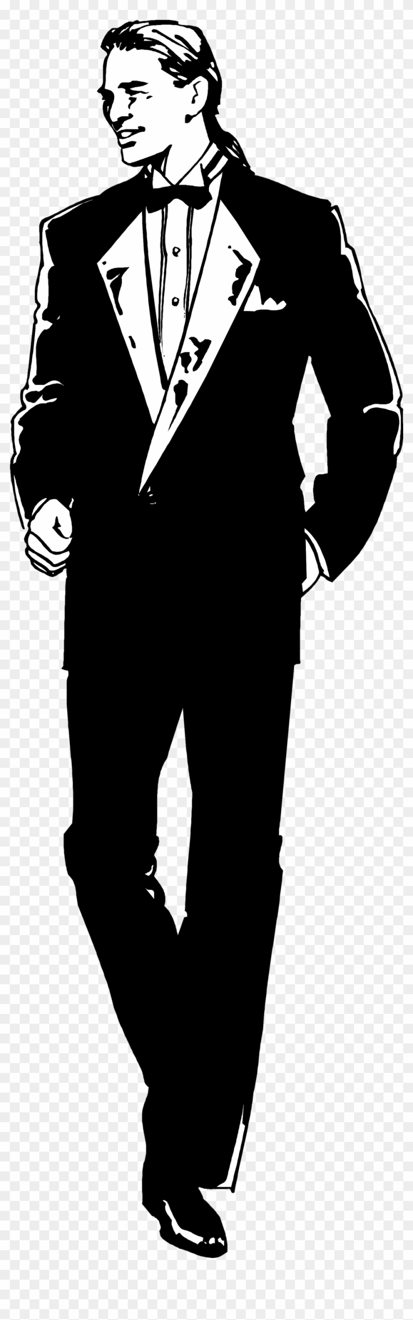 Tuxedo - Handsome Boy Clipart Black And White #392771
