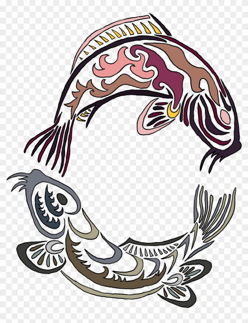 Koi Tribal Yin-yang By Jennokami - Koi Yin Yang Png #392823