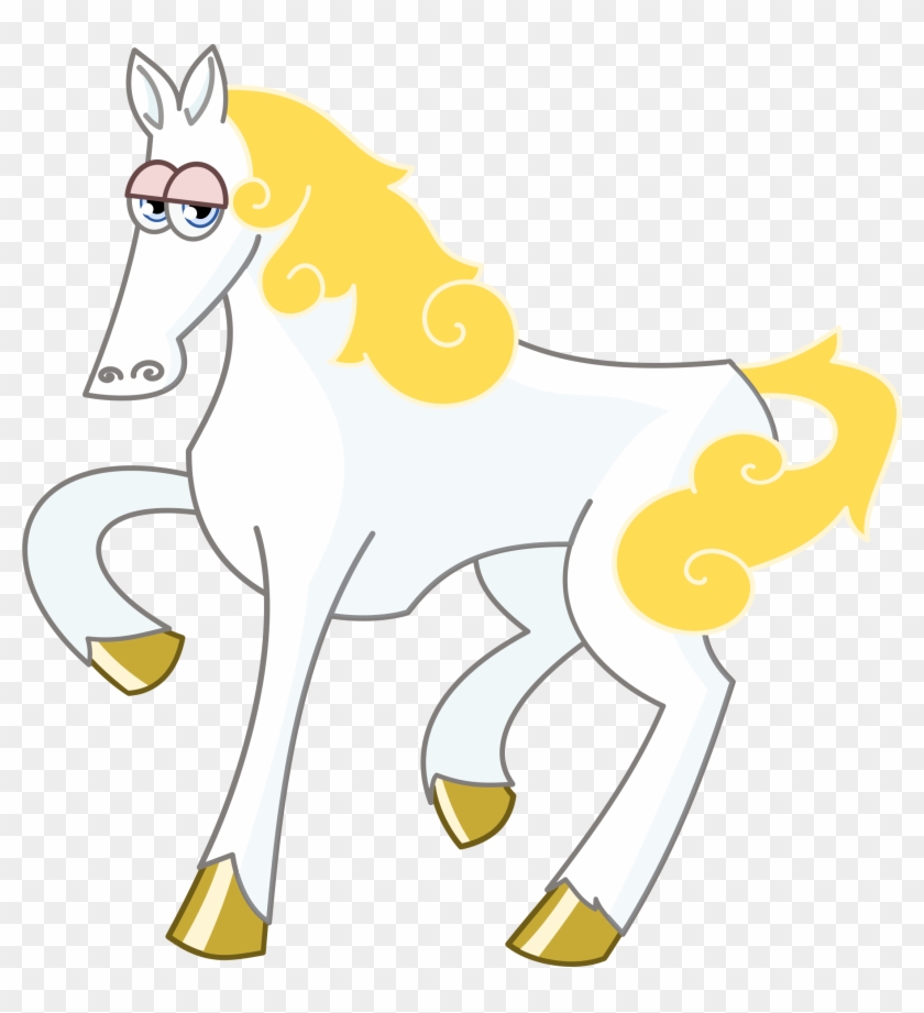 Big Image - White Horse Cartoon Png #392864