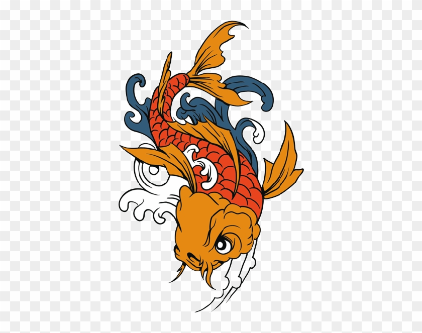Download Fish Tattoos Png - Thewatsonshop Koi Cotton Throw Pillow #392868