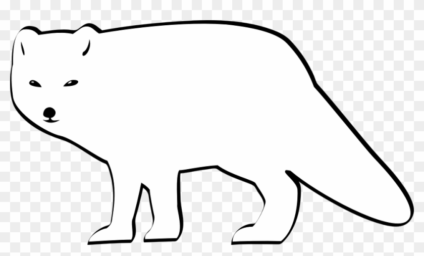 Fox Outline Animal Free Black White Clipart Images - Arctic Fox Clip Art -  Free Transparent PNG Clipart Images Download