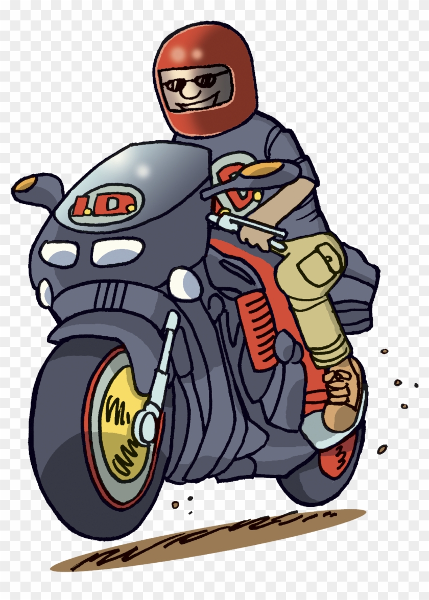 Man Riding A Motorcycle Png Clipart - Ride A Motorbike Clipart #392990