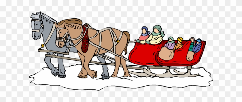 Winter Sleigh Ride Clipart - Horse Sleigh Ride Clipart #393044