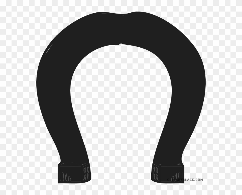 Horseshoe Animal Free Black White Clipart Images Clipartblack - Horseshoe #393084