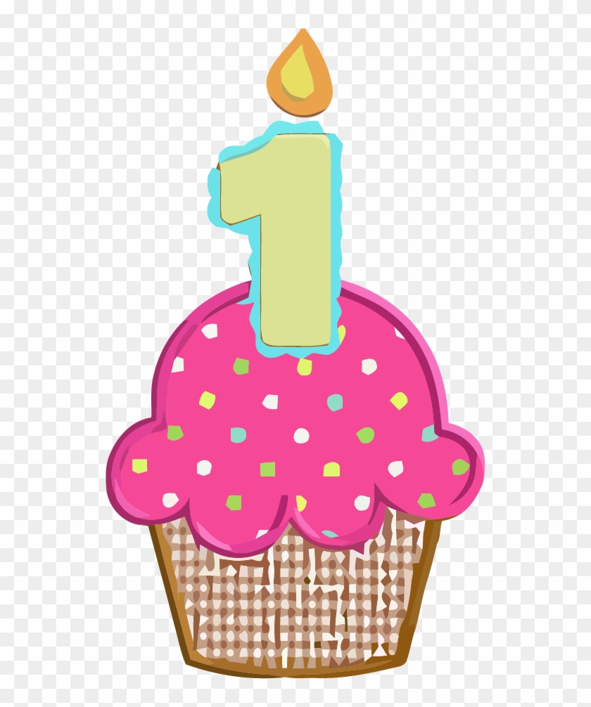 Birthday Cupcake Clipart - 1st Birthday Cupcake #393165