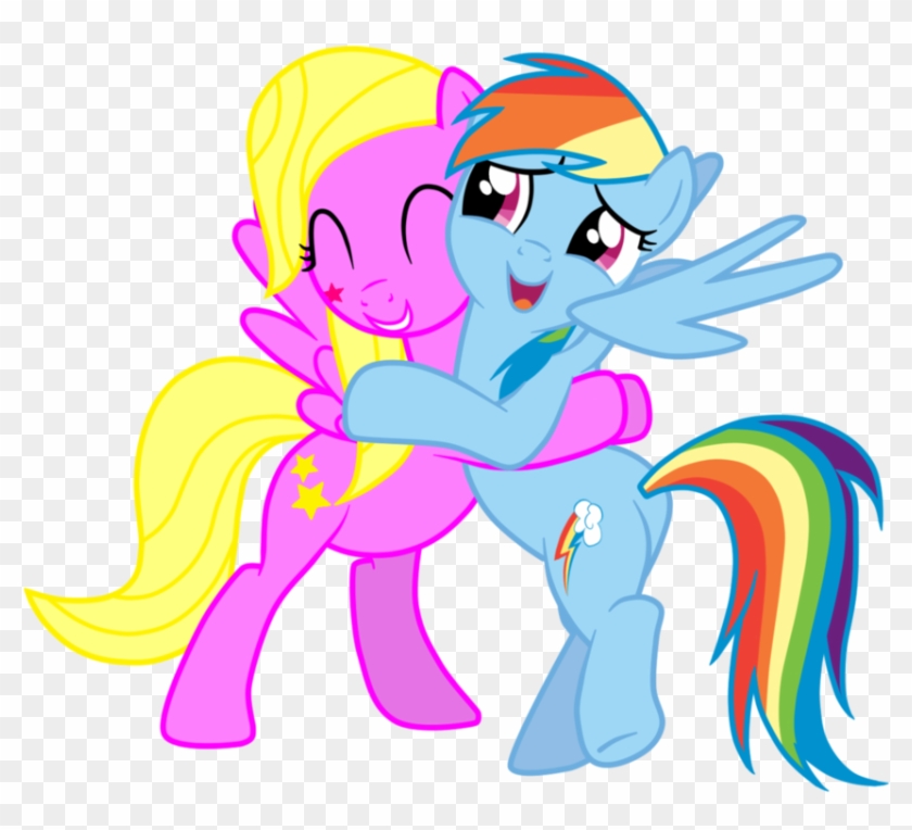 [request] Oc Shooting Star Hugging Rainbow Dash By - Shooting Star Cutie Mark #393168