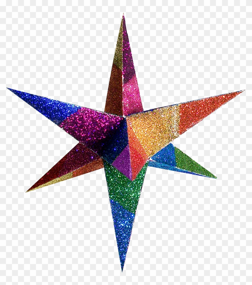 Color Moravian Stars And Decorative 3d Paper Stars - Make 8 Point Paper Star #393183