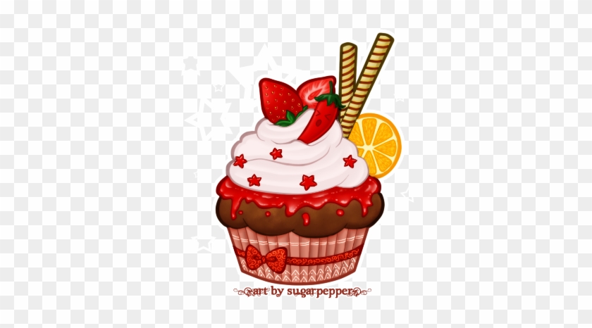 A Fairy Cupcake In Lemon Blueberry Flavah - Gambar Kartun Cup Cake #393190
