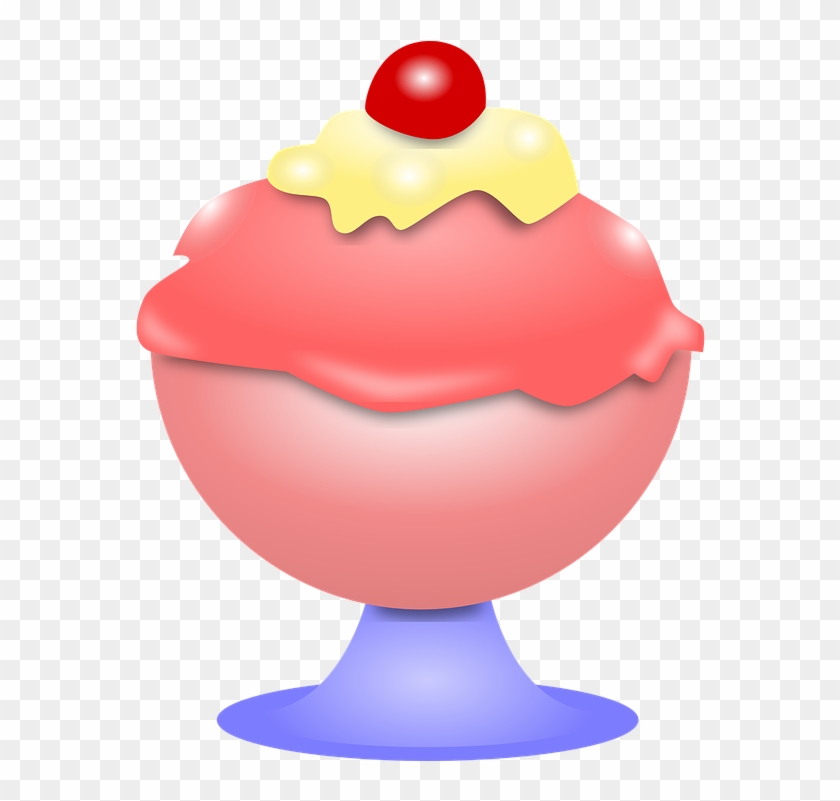 Cartoon Cupcake Clipart 21, - Clip Art Ice Cream Sundae #393195