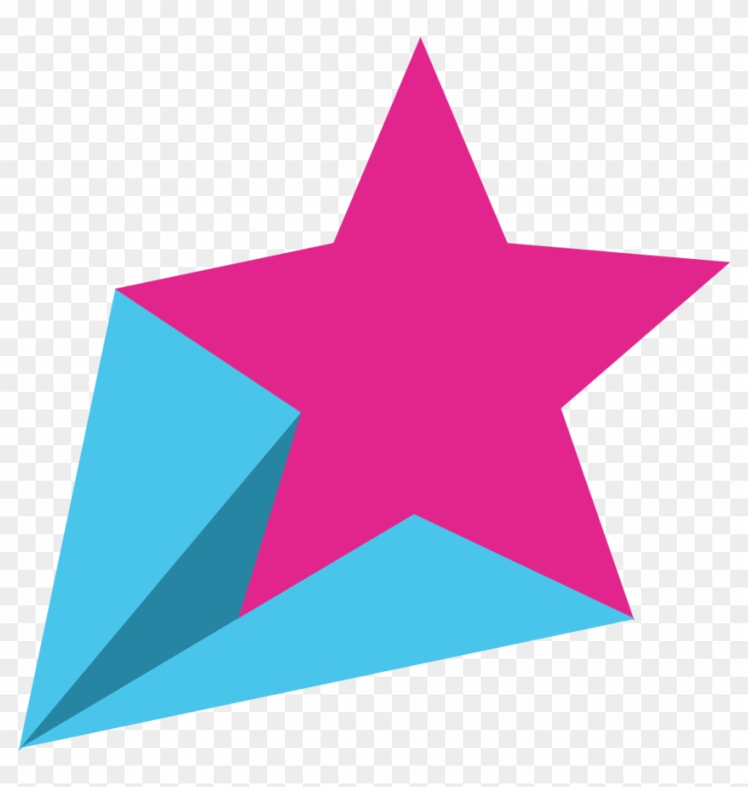 Retro Shooting Stars Clipart - Clip Art Pink Star #393299