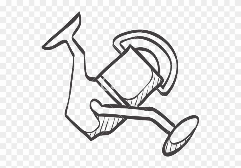 Sketch Icon Of A Fishing Reel - Fishing Reel #393340