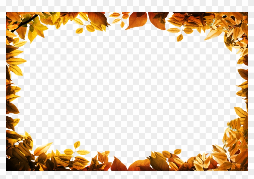 Film Frame Leaf Autumn Clip Art - Leaves Oarange Border Png #393391