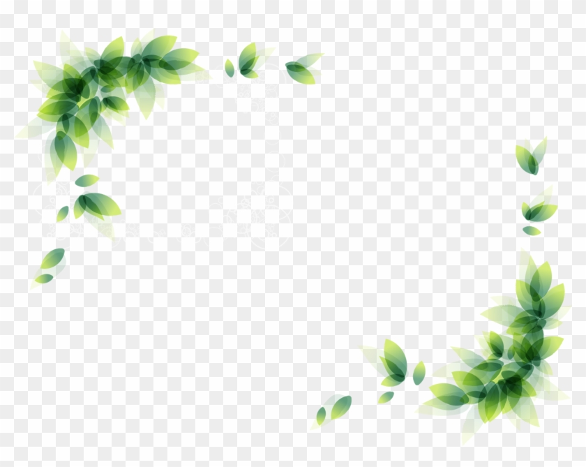 Green Leaves Border - Green Leaf Border Png #393424