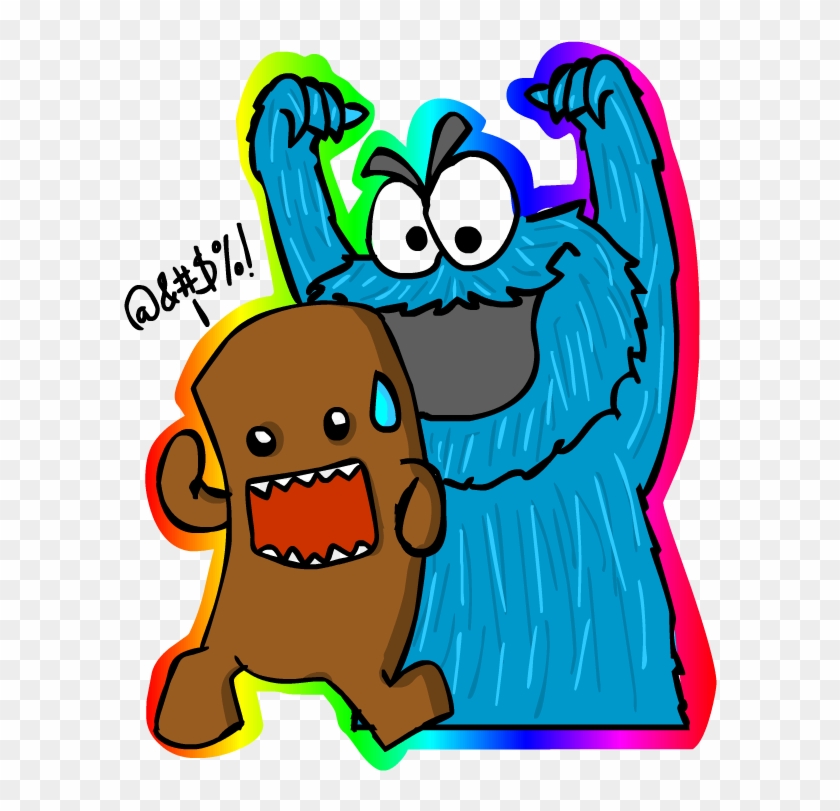 Cookie Monster And Domo By Lil-juan - Domo And Cookie Monster #393448