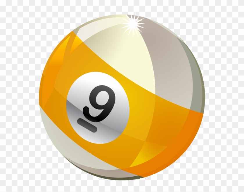 Billiard Ball Clipart 9 Ball - Pool Ball 9 Png #393452