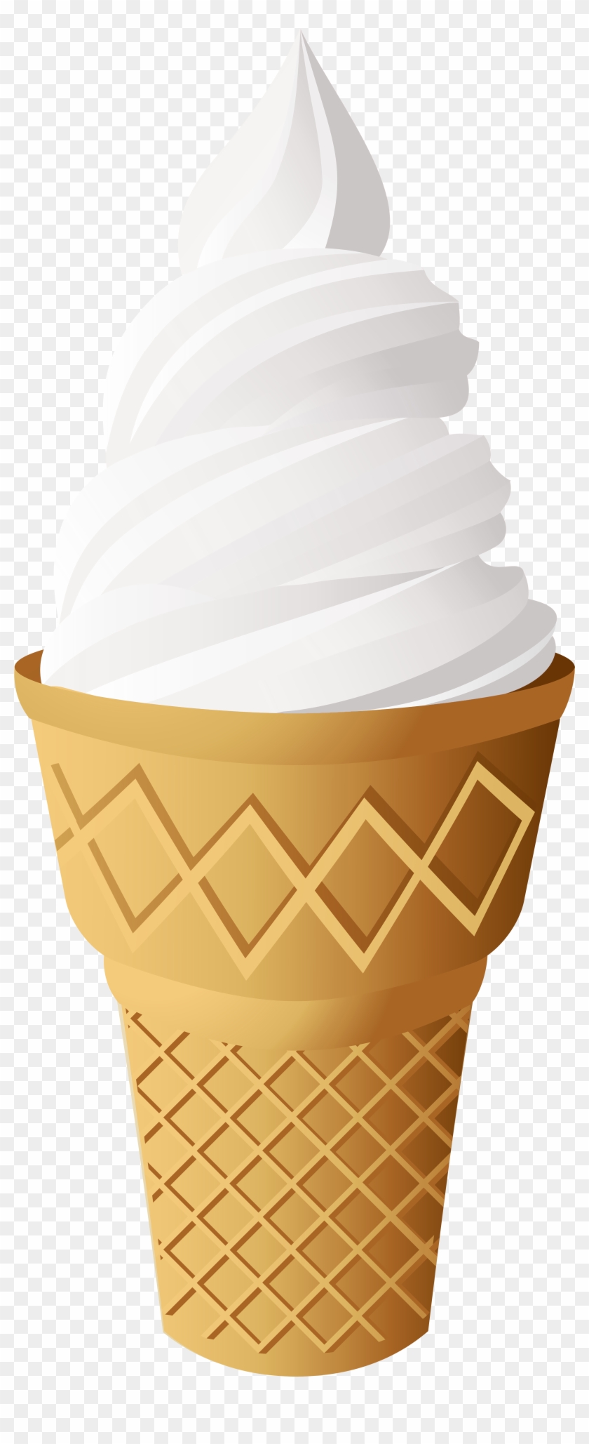 Vanilla Ice Cream Cone Png Clip Art - Vanilla Ice Cream Clipart #393646