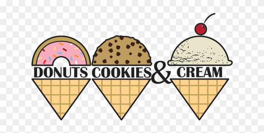 Ice Cream Cone Clipart - Donuts Cookies And Cream #393647