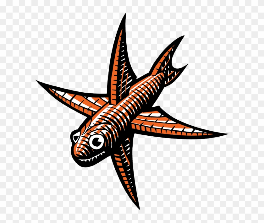 Escher Clipart Starfish - Mc Escher Flying Fish #393764