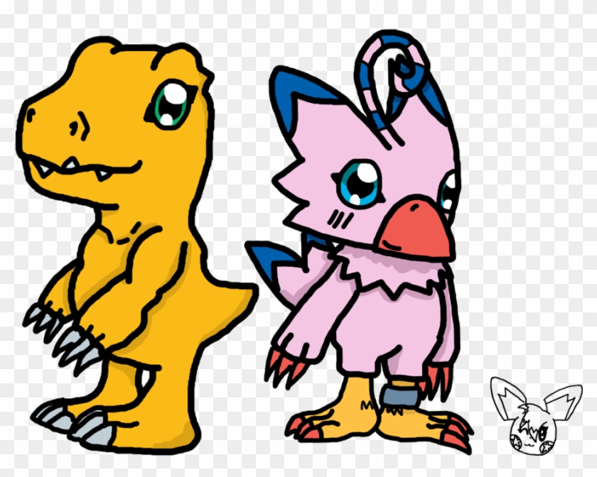 Agumon X Biyomon By Starlight-starfish - Digimon Agumon And Biyomon #393775