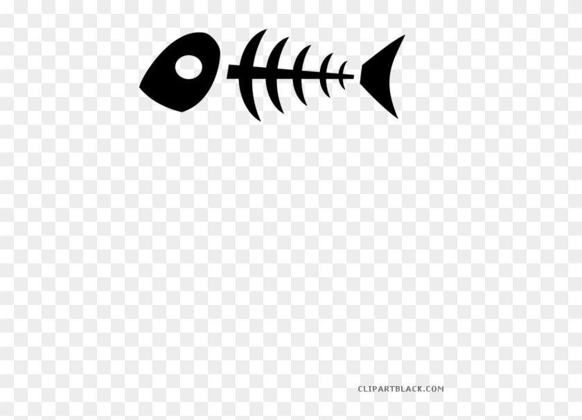 Fish Skeleton Animal Free Black White Clipart Images - Shut Up And Fish Baseball Sleeve Shirt #393825