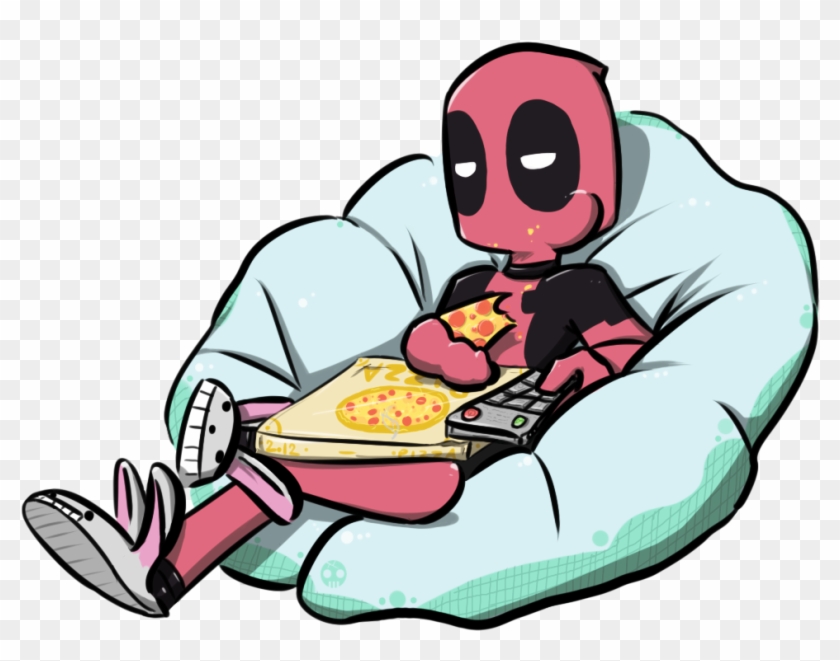 Deadpool Pizzatvandstuff By Tarka-r - Deadpool Eating Pizza #393911