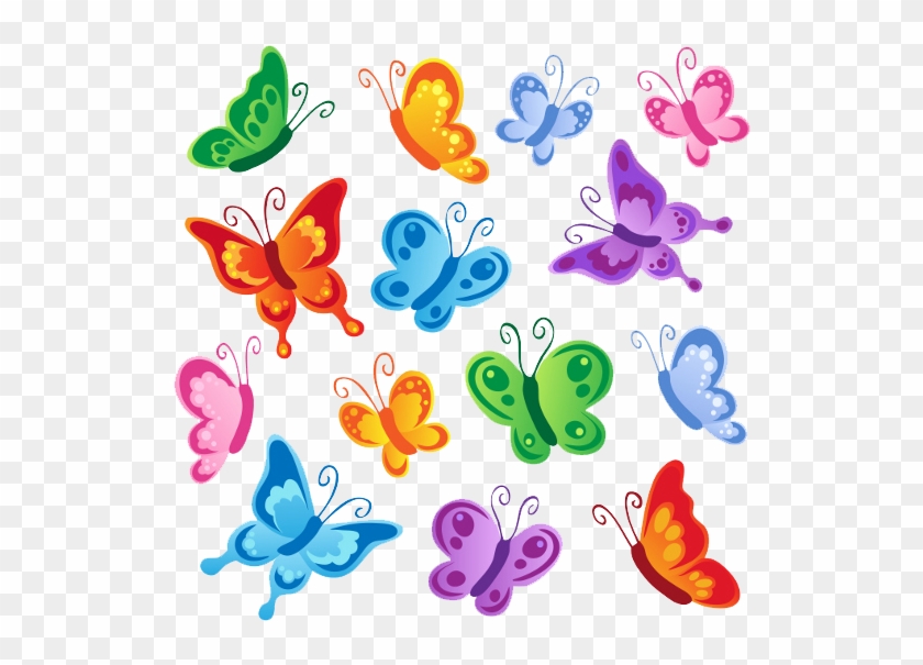 Butterflies Vector Png Clipart - Cartoon Butterflies #393947