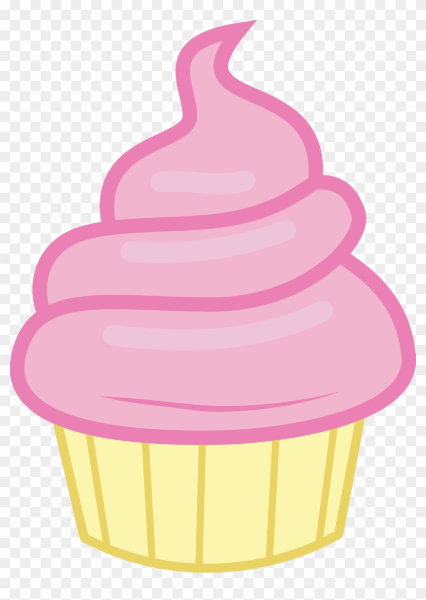 Fluttershy Cupcake By Magicdog93 Fluttershy Cupcake - Transparent Background Cupcake Clip Art #394008