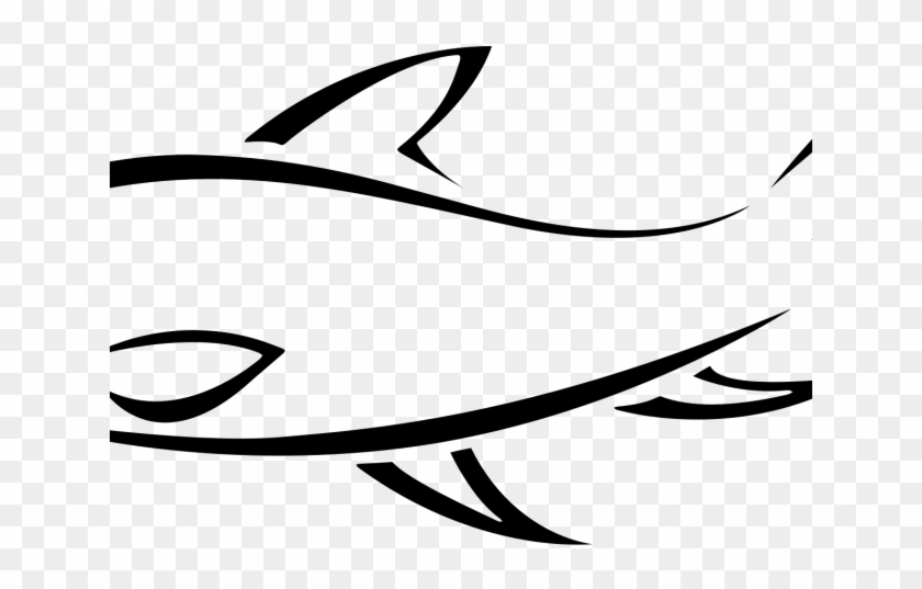 Fish Line Art - Fish Line Drawing Png #394115