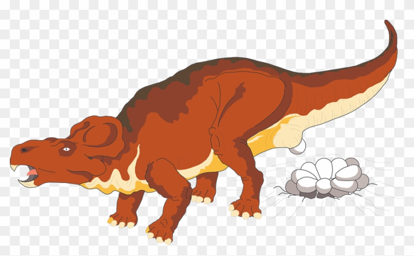 Extinct Clipart Triceratops - T Rex Laying Eggs #394145