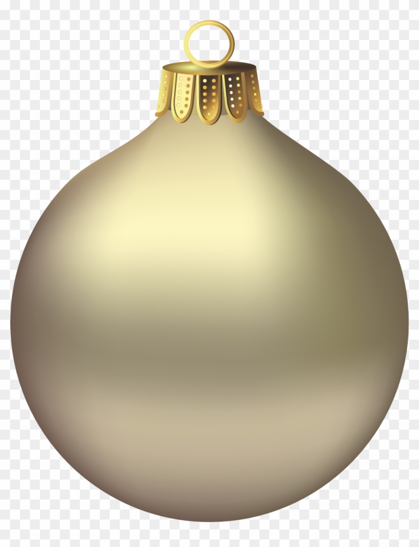 Transparent Christmas Gold Ornament Clipart - Christmas Ornament Transparent Background #394335