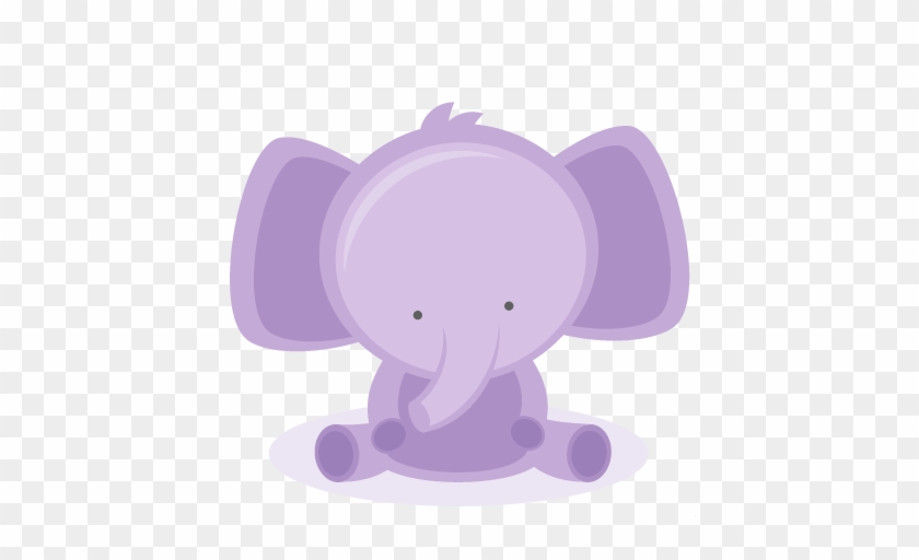 Mauve Clipart Baby Elephant - Purple Elephant Clip Art #394359