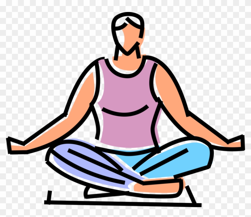 Vector Illustration Of Meditation And Its Symbiotic - Sitting #394479