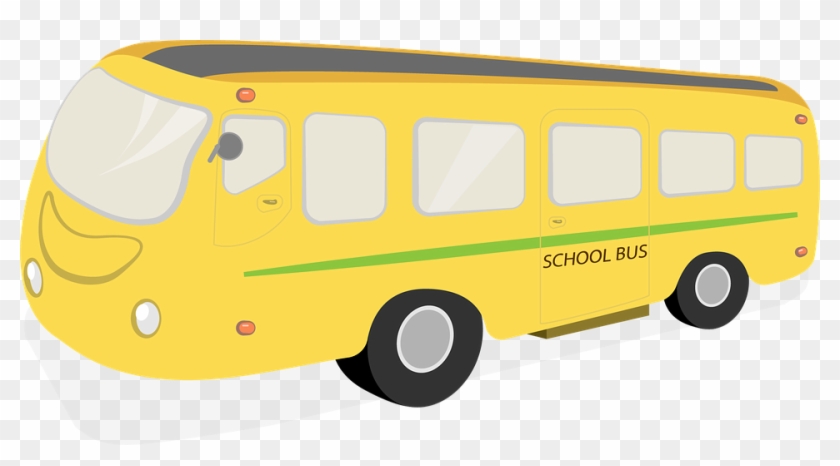 Yellow School Bus Cartoon 14, - School Bus #394519
