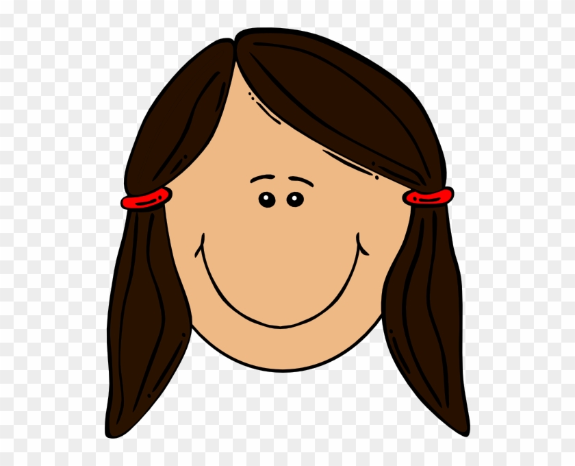 Brown Haired Girl At Computer Clipart - Cartoon Girl With Black Hair #394540
