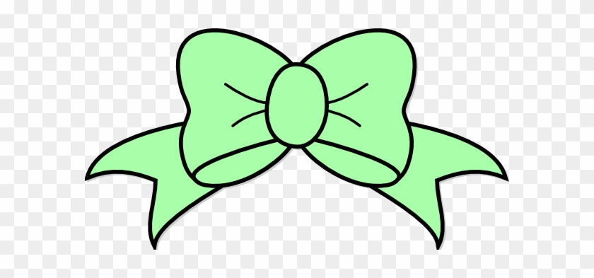 Green Bow Clip Art #394549