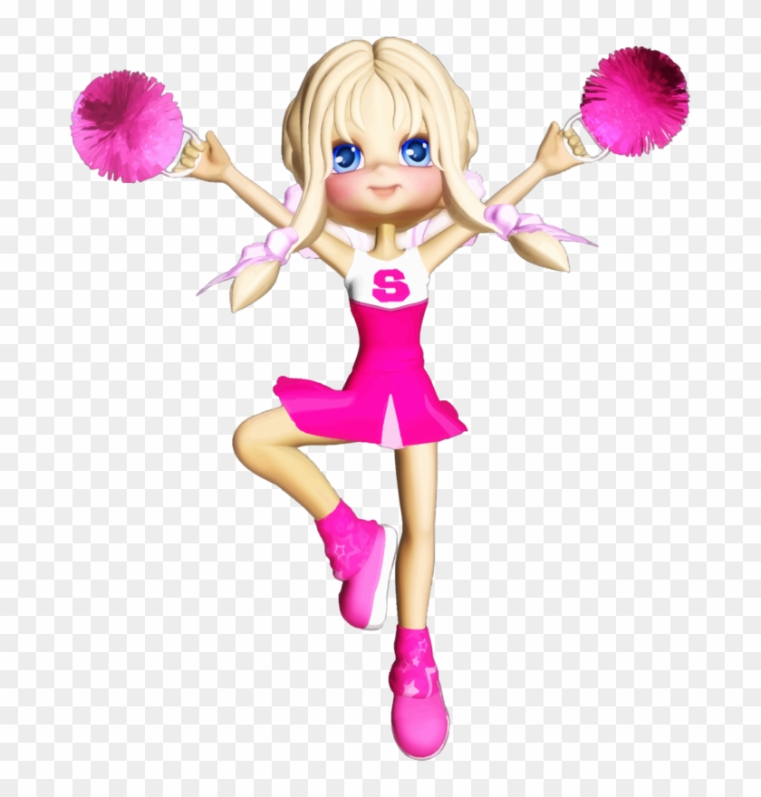 See Here Cheerleader Clipart Silhouette Free Images - Cartoon Cheerleader Png #394570