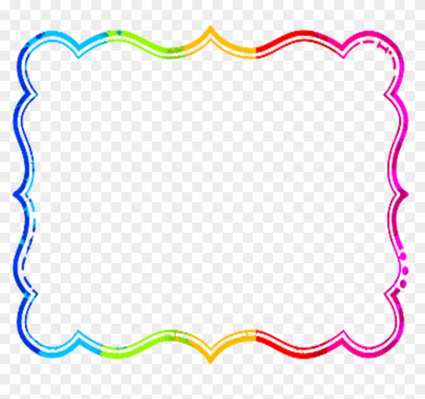 Border Clipart Transparent - Rainbow Border #394795