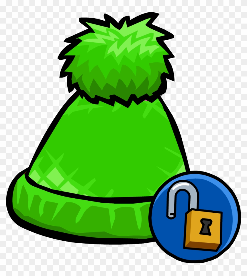 Green Pom Pom Toque - Toque Club Penguin #394880