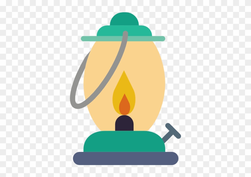 Lighting Scalable Vector Graphics Icon - Cartoon Oil Lamp Transparent #394907