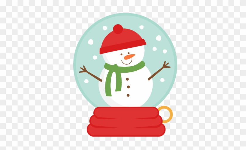 Snowman Snow Globe Svg Scrapbook Cut File Cute Clipart - Cute Snow Globe Clipart #394930