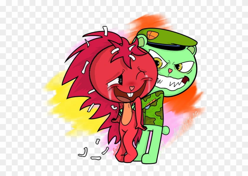Fliqpy Tickles Flaky By Shadowart35-d7vv2y6 - Happy Tree Friends Tickle, cl...