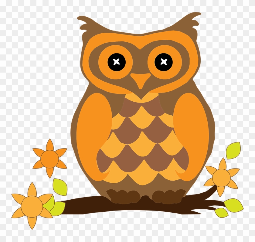 Gold Owl Cliparts - Orange Owl #395104