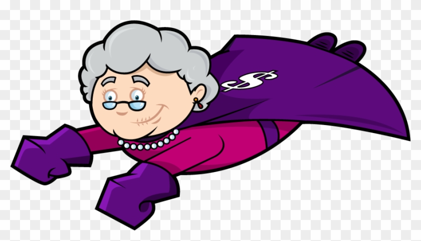Gift Card Granny, Gift Card Granny Flying - Giftcard Granny #395132